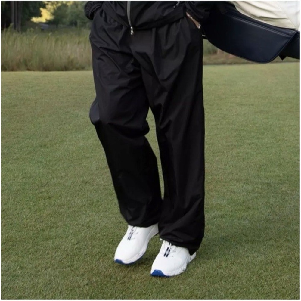 Pebble Beach Mens Performance Golf Rain Wind Resistant Pants Black Zipper XL